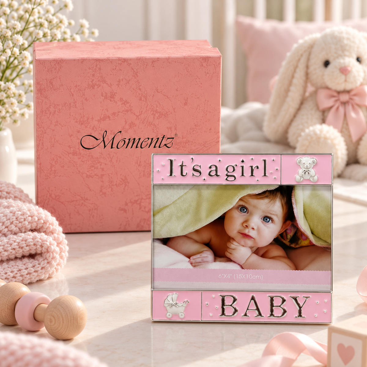 Baby wood photo frame
