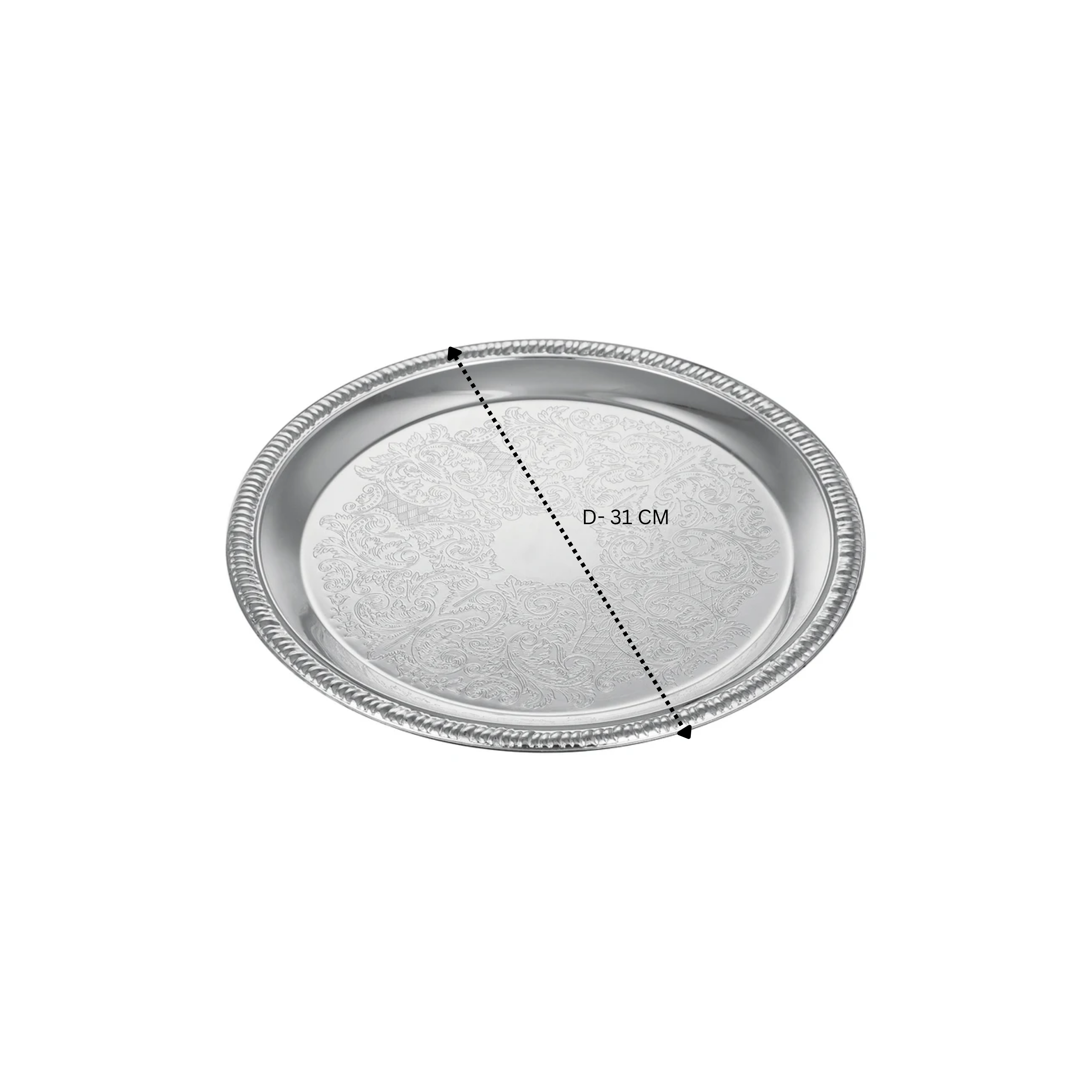 Round Tray Large - Silver