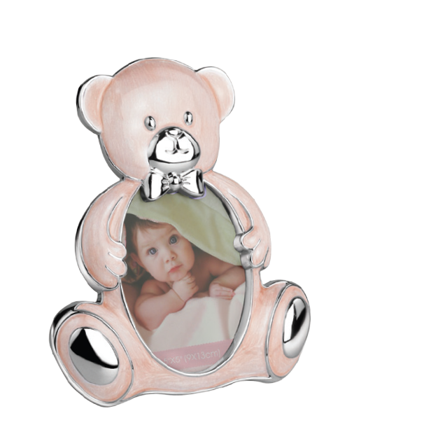TEDDY BEAR PHOTO FRAME PINK