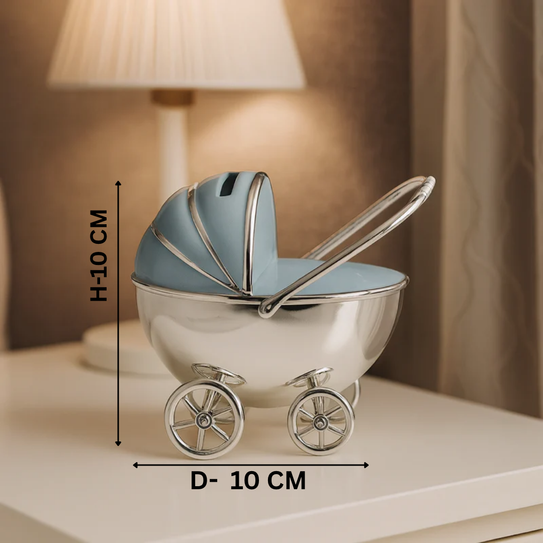 Baby Carriage Money Bank – Blue