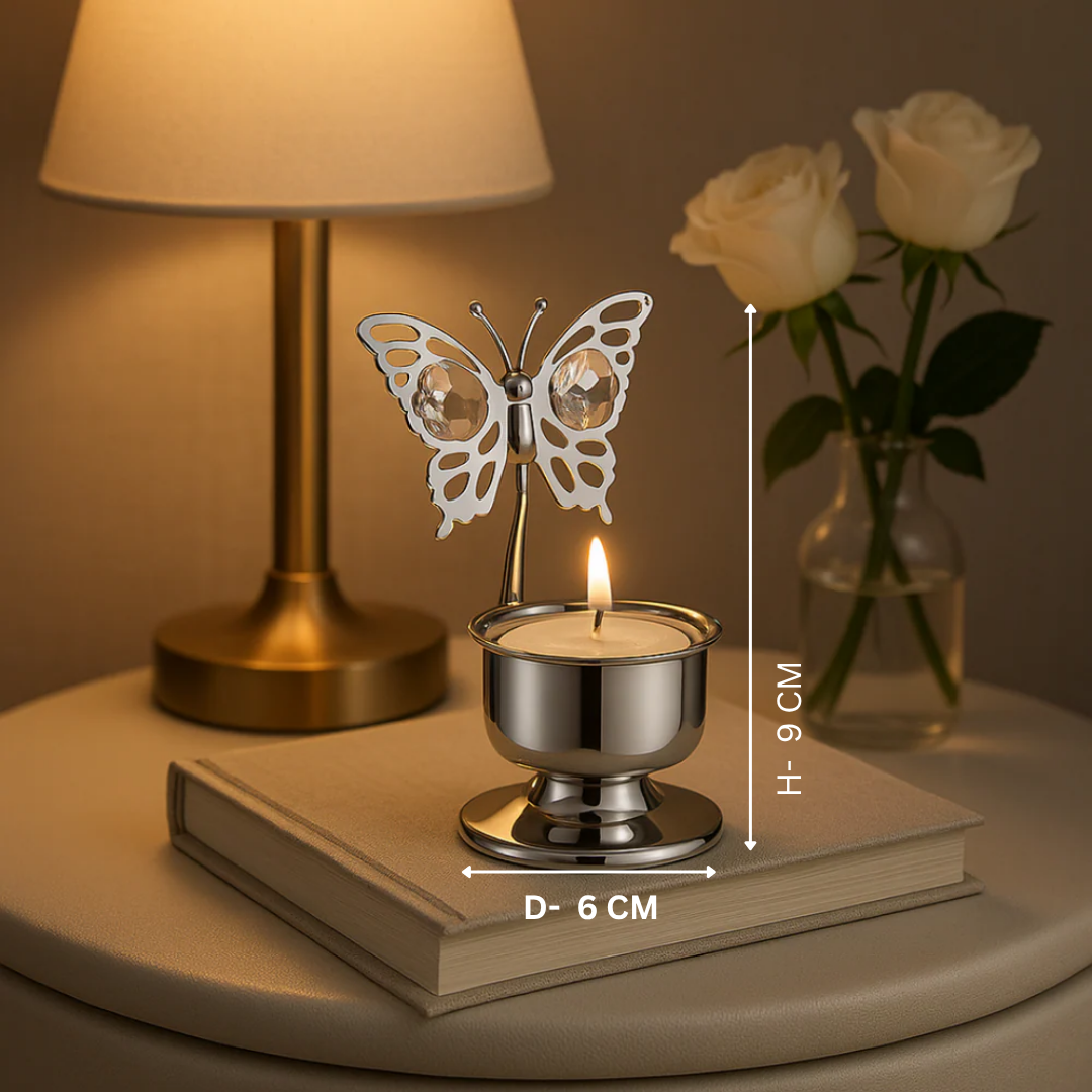 Butterfly Tea Light- Silver