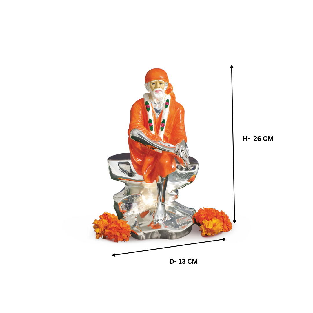 Coloured Sai Baba (h-26 cm)