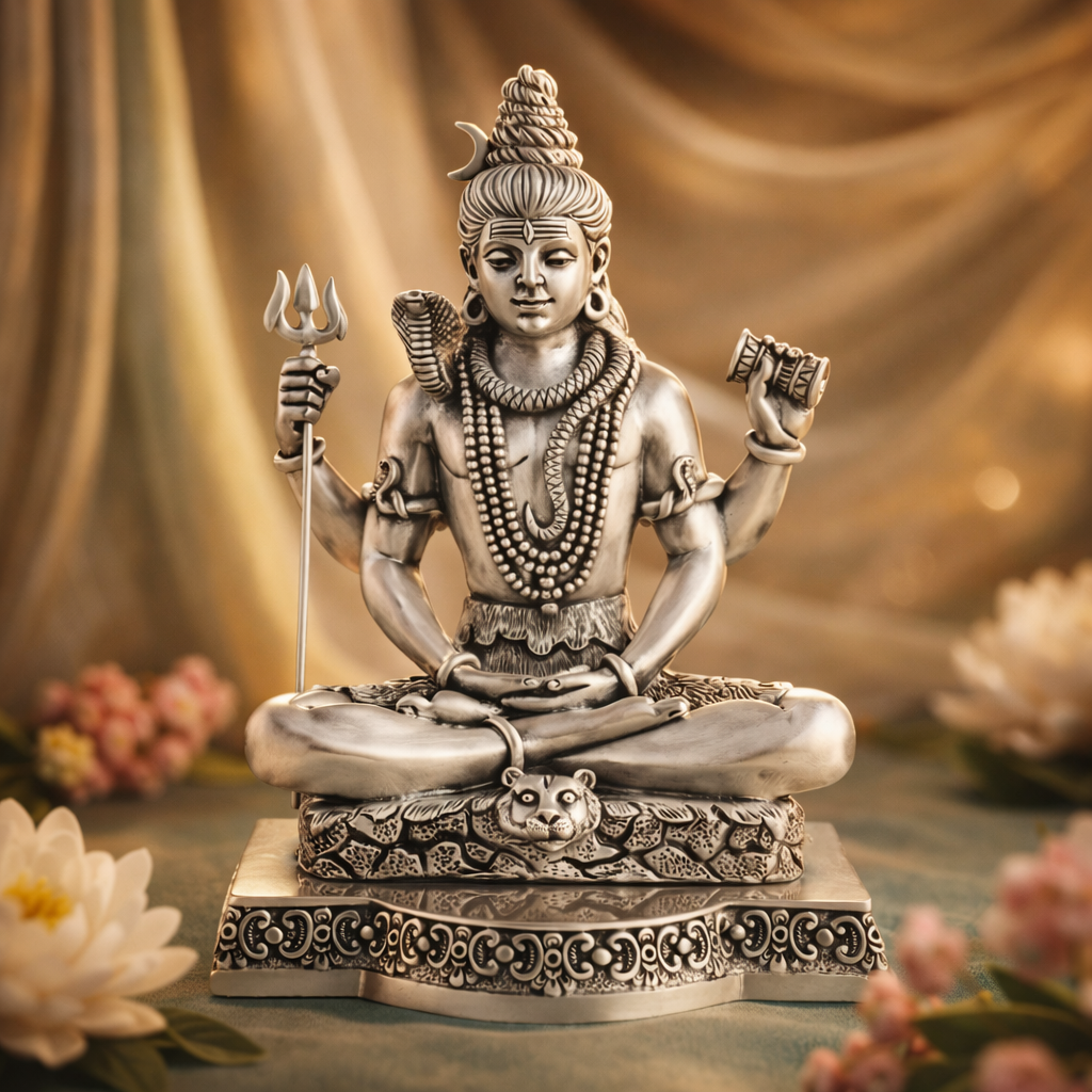 Bholenath ji - 13 inch- Silver