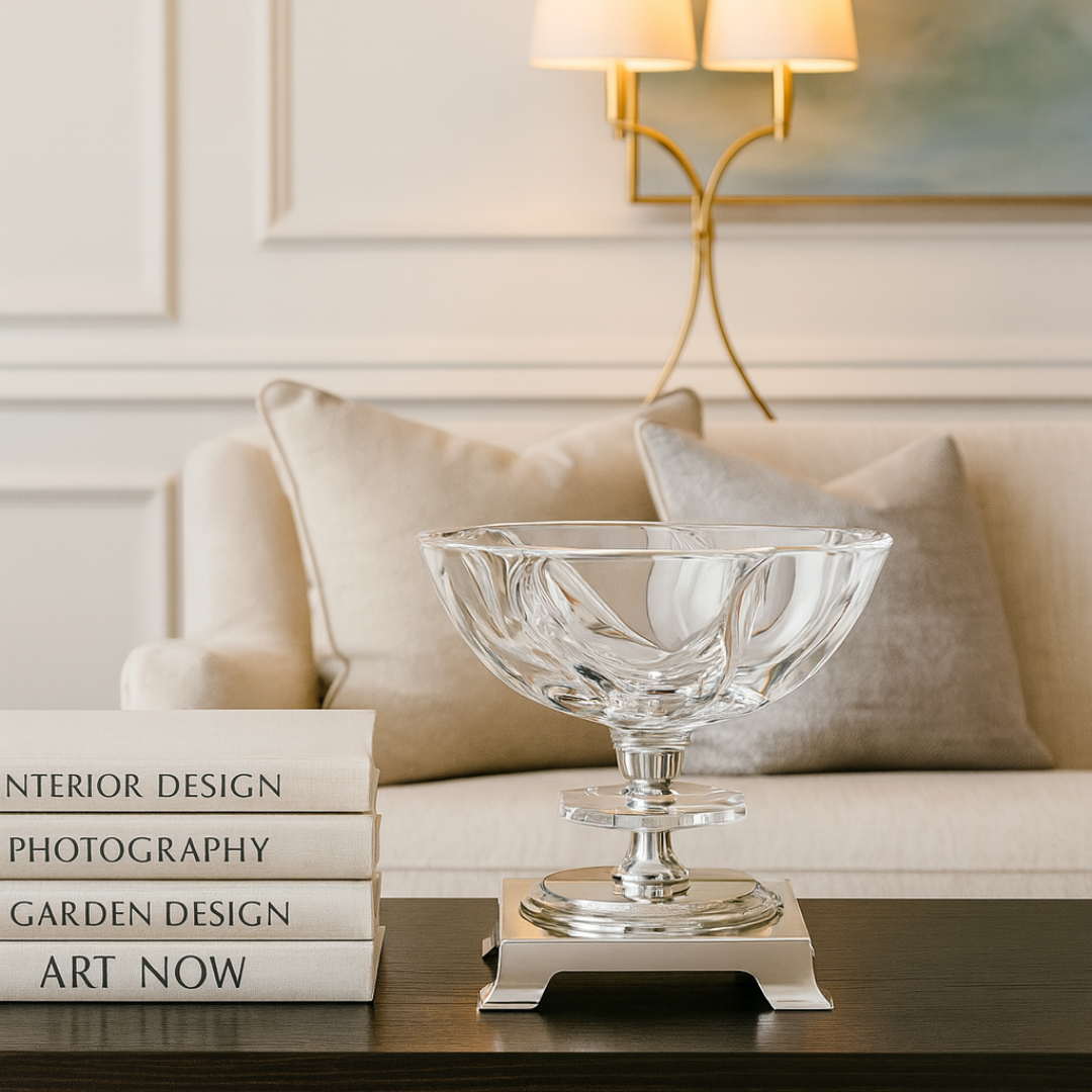 Vase with Silver Metal Base