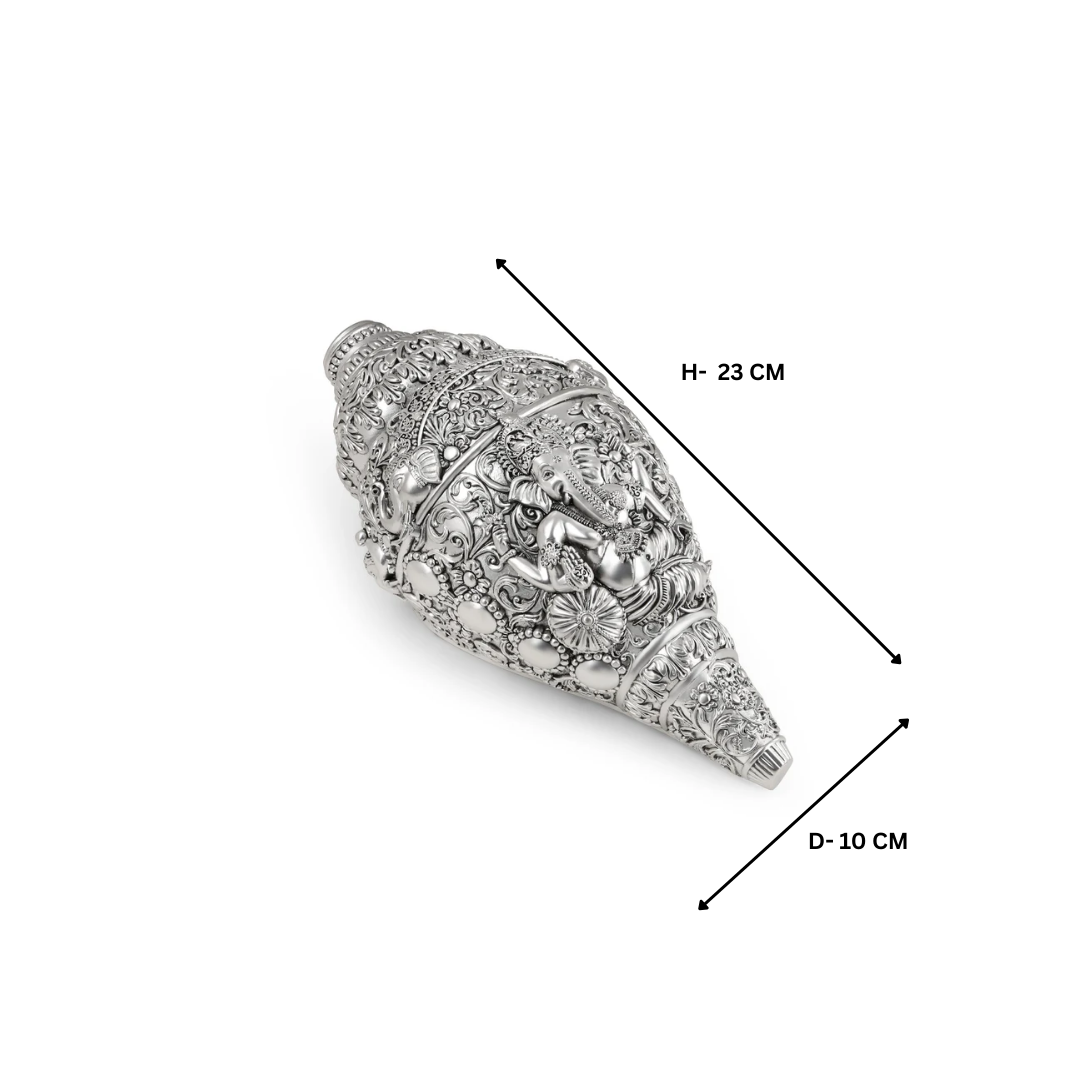Ganesh Shank Large Silver
