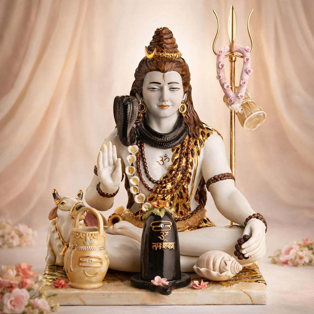 Porcelain Shiv Ji (H-48 Cm)