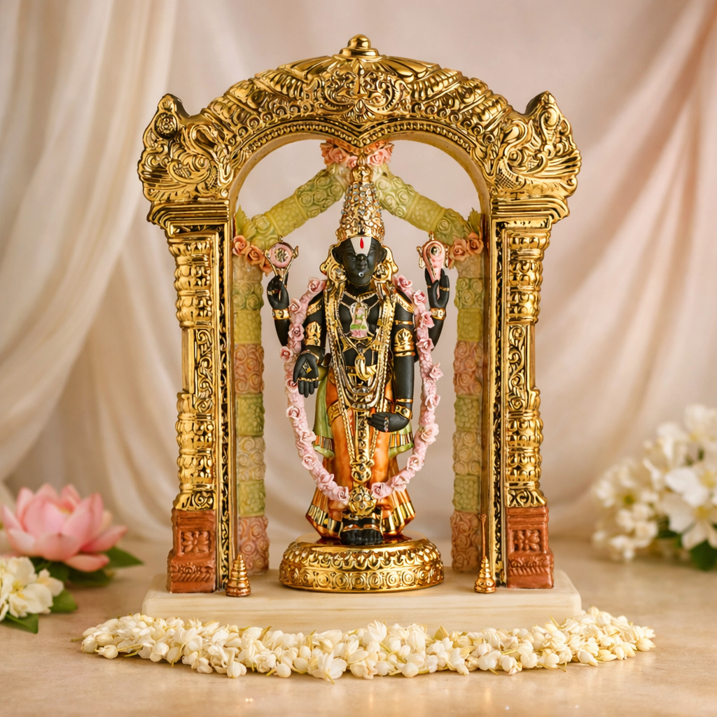 Tirupati Balaji Porcelain Temple Idol