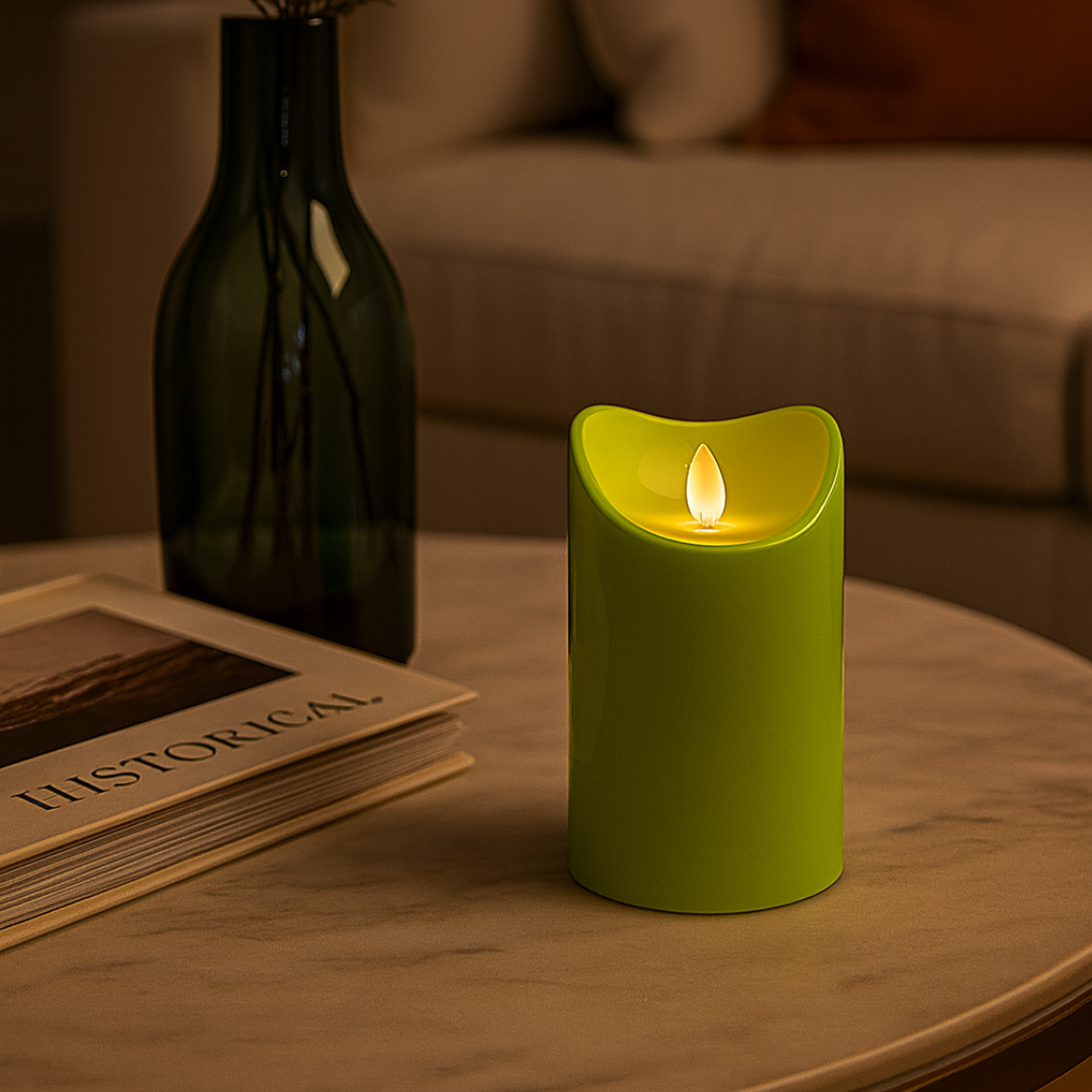Flickering Candle small- Green