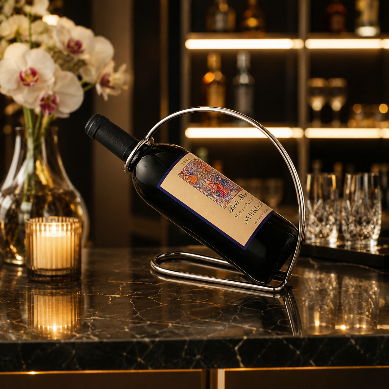 Silver Plated Wine Stand