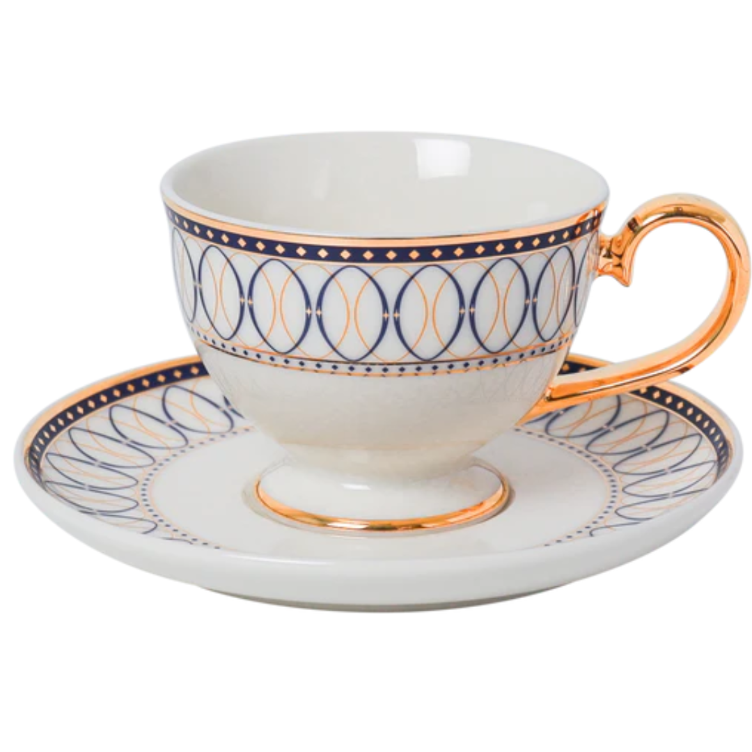 ROYAL VICTIORION PORCELAIN (6 Cup and 6 Sauser )