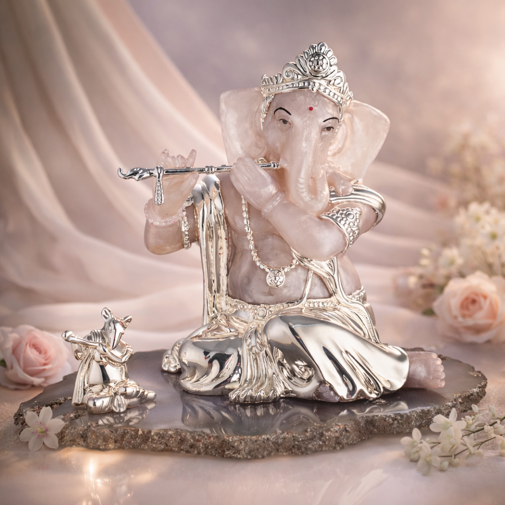 Murli Ganesha- Silver