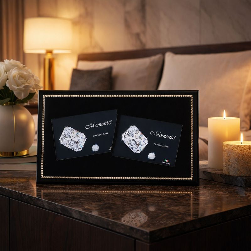 2-in-1 Photoframe Crystal Line 10x15- Black