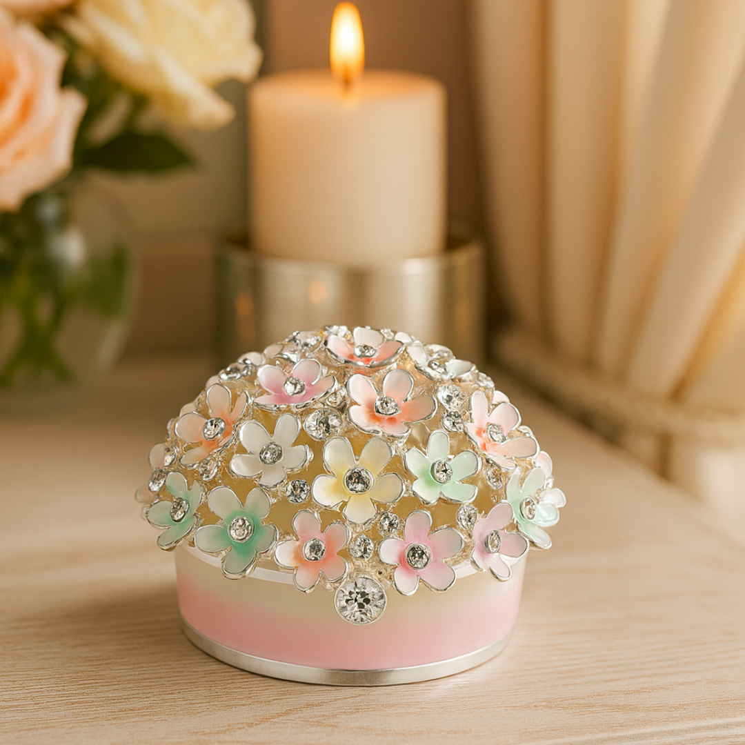 Flower Jewellery Box Colored