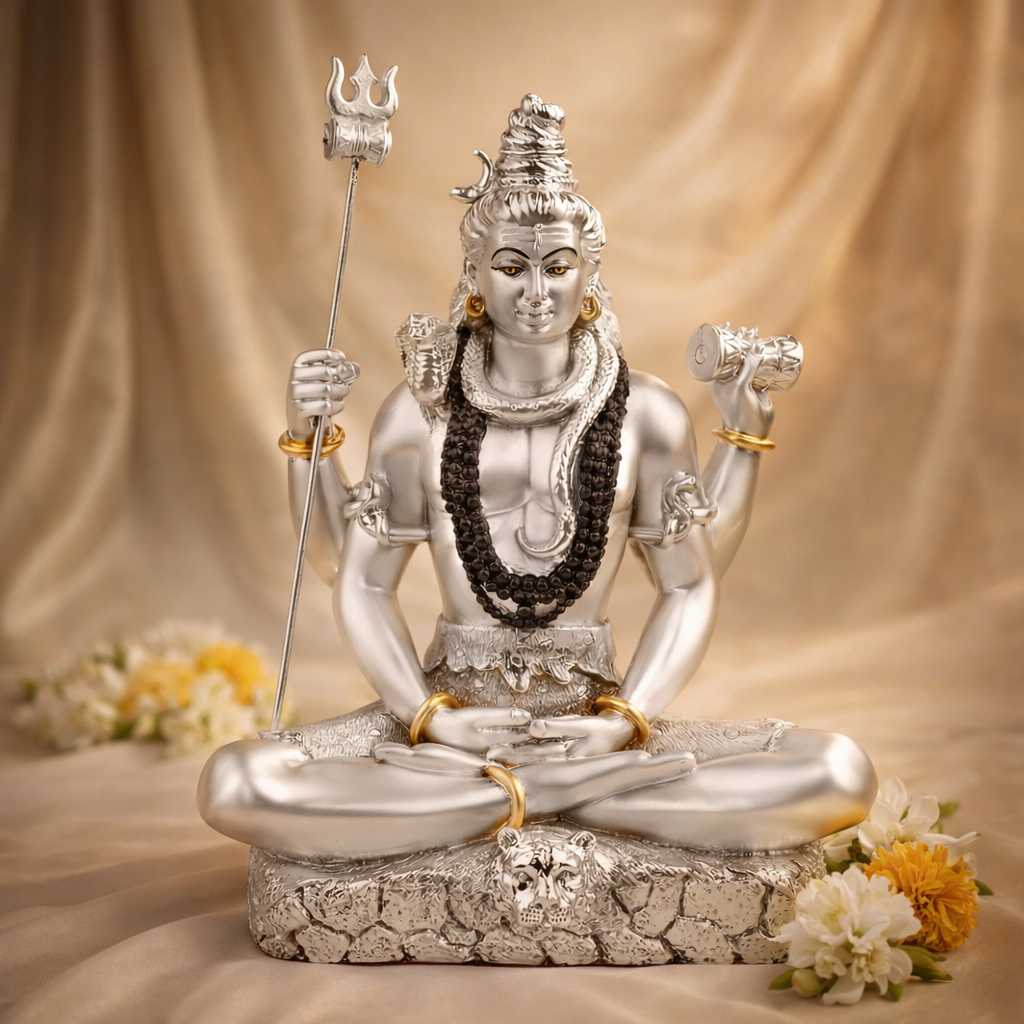 God Shiva Idols (h.-20.5) Medium- Silver