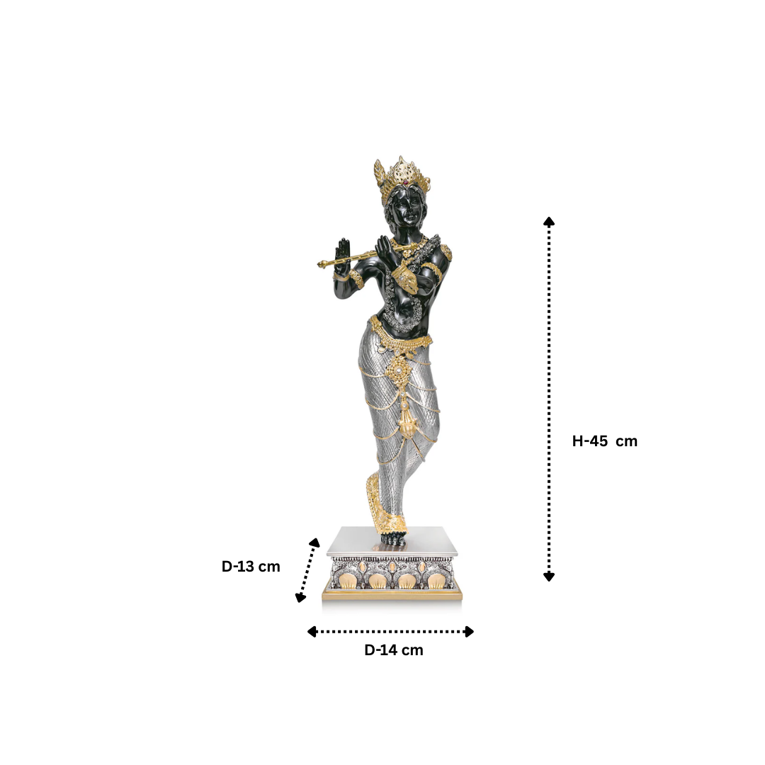 Standing Krishna (h-45 cm) Black