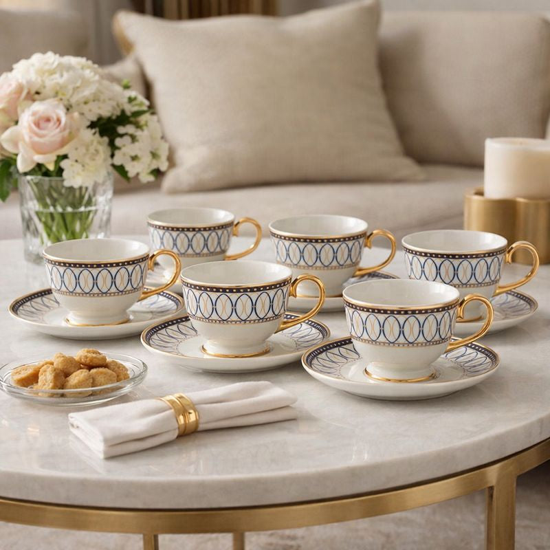 ROYAL VICTIORION PORCELAIN (6 Cup and 6 Sauser )