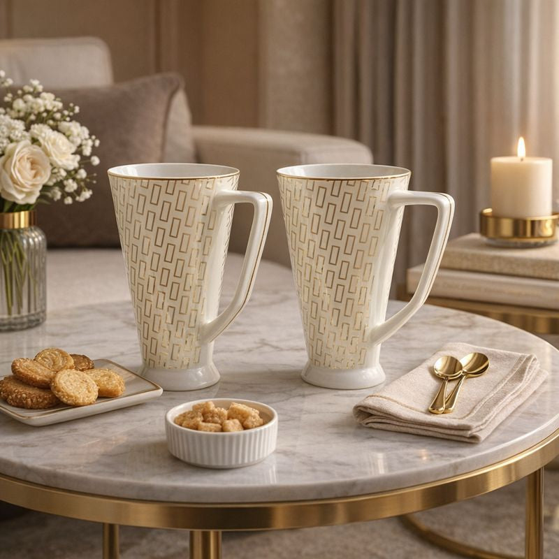 Forest Mosaic 2pcs Cold Coffee Mug Set