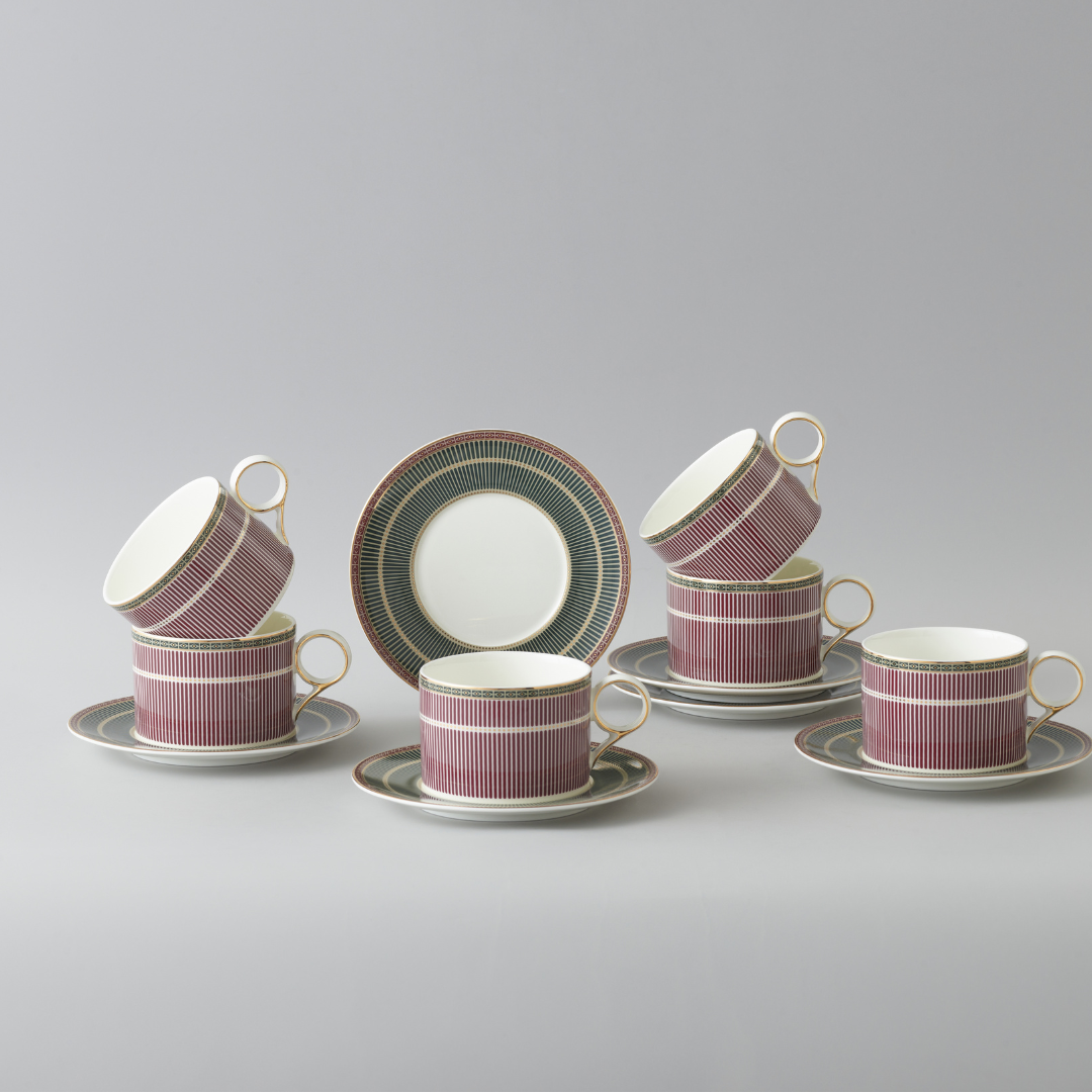 Regalia Stripes 12pcs Tea Set