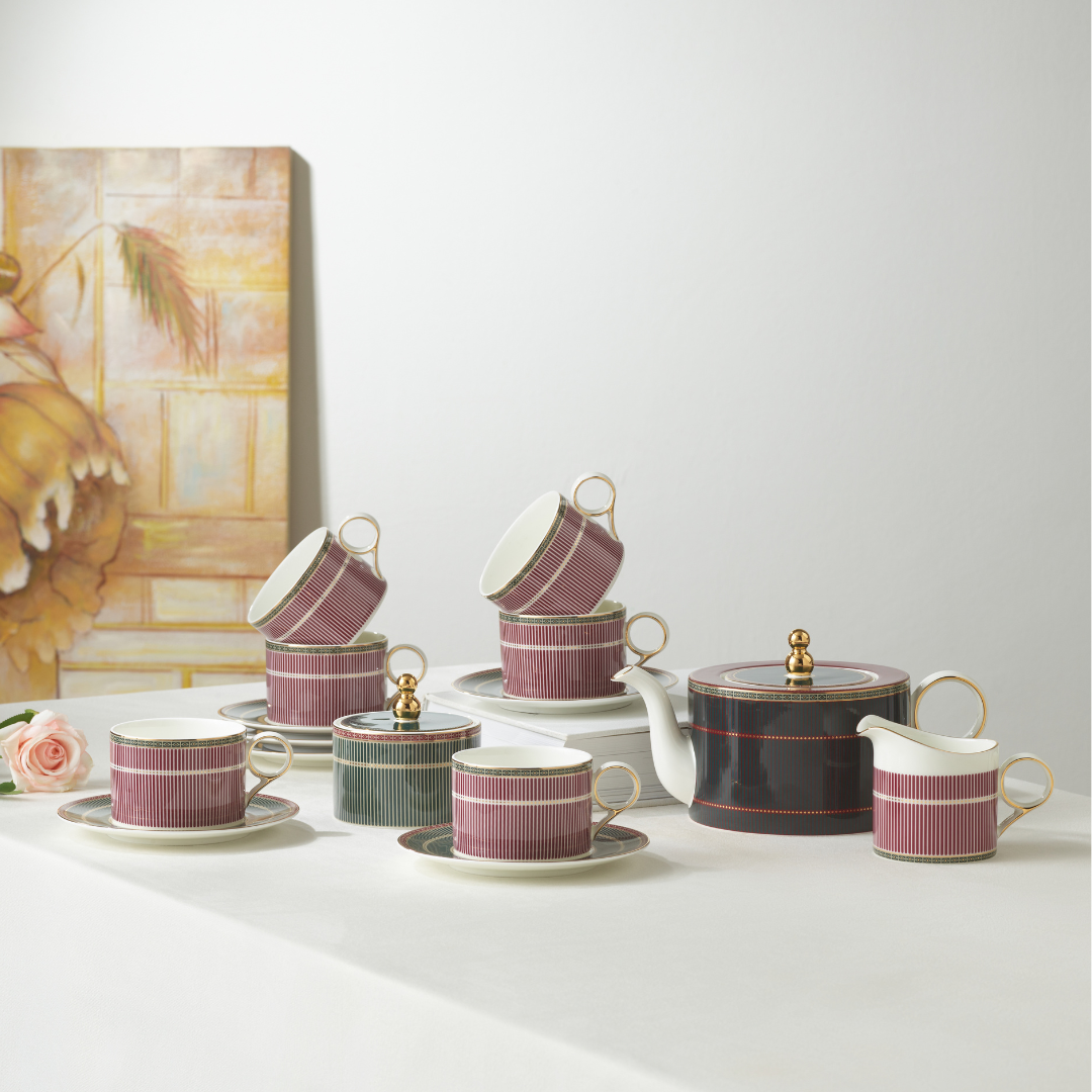Regalia Stripes 15pcs Tea Set
