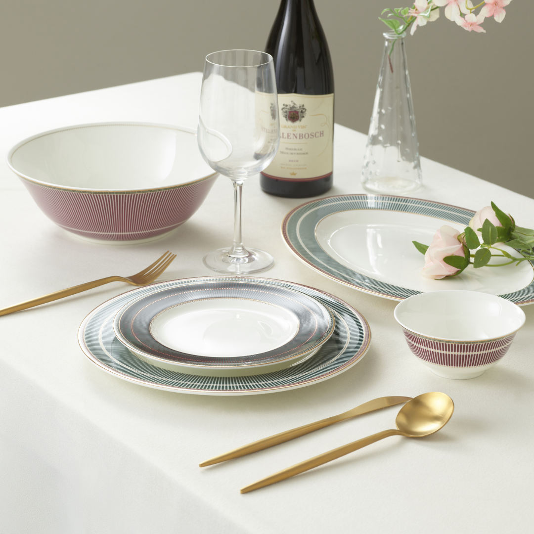 Regalia Stripes 21pcs Dinner Set