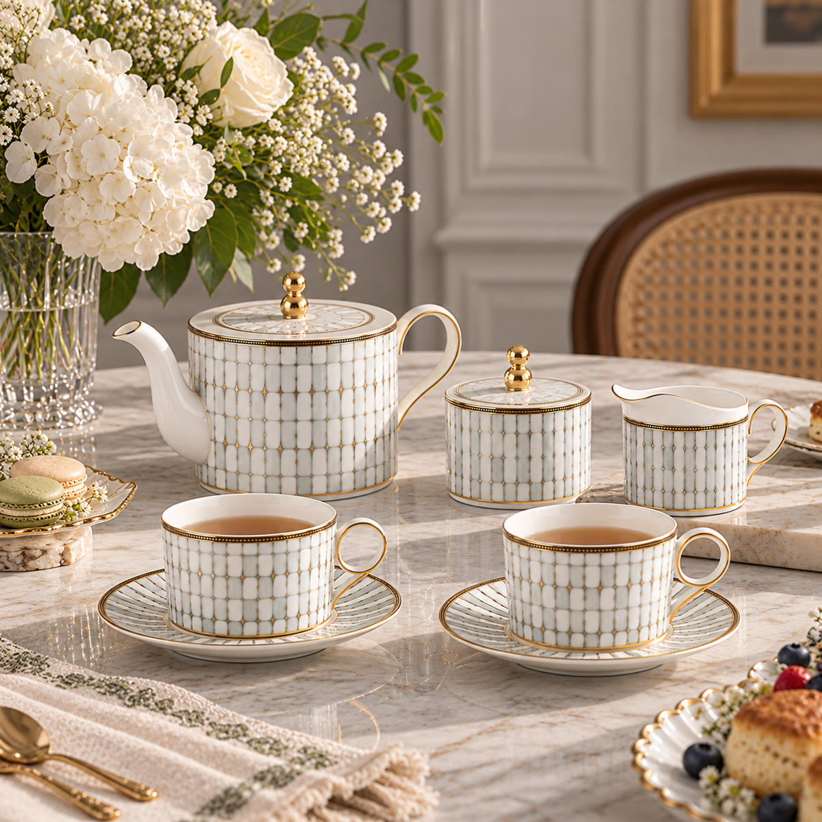 Majestic weave 15pc tea set