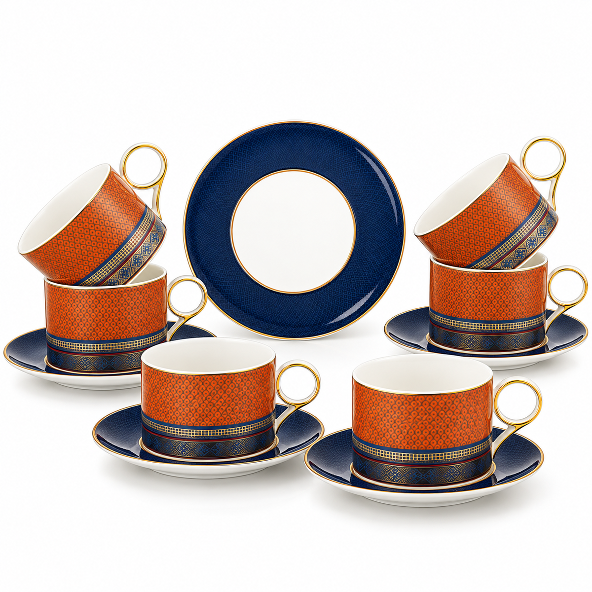 Sienna mosaic 12pc tea set