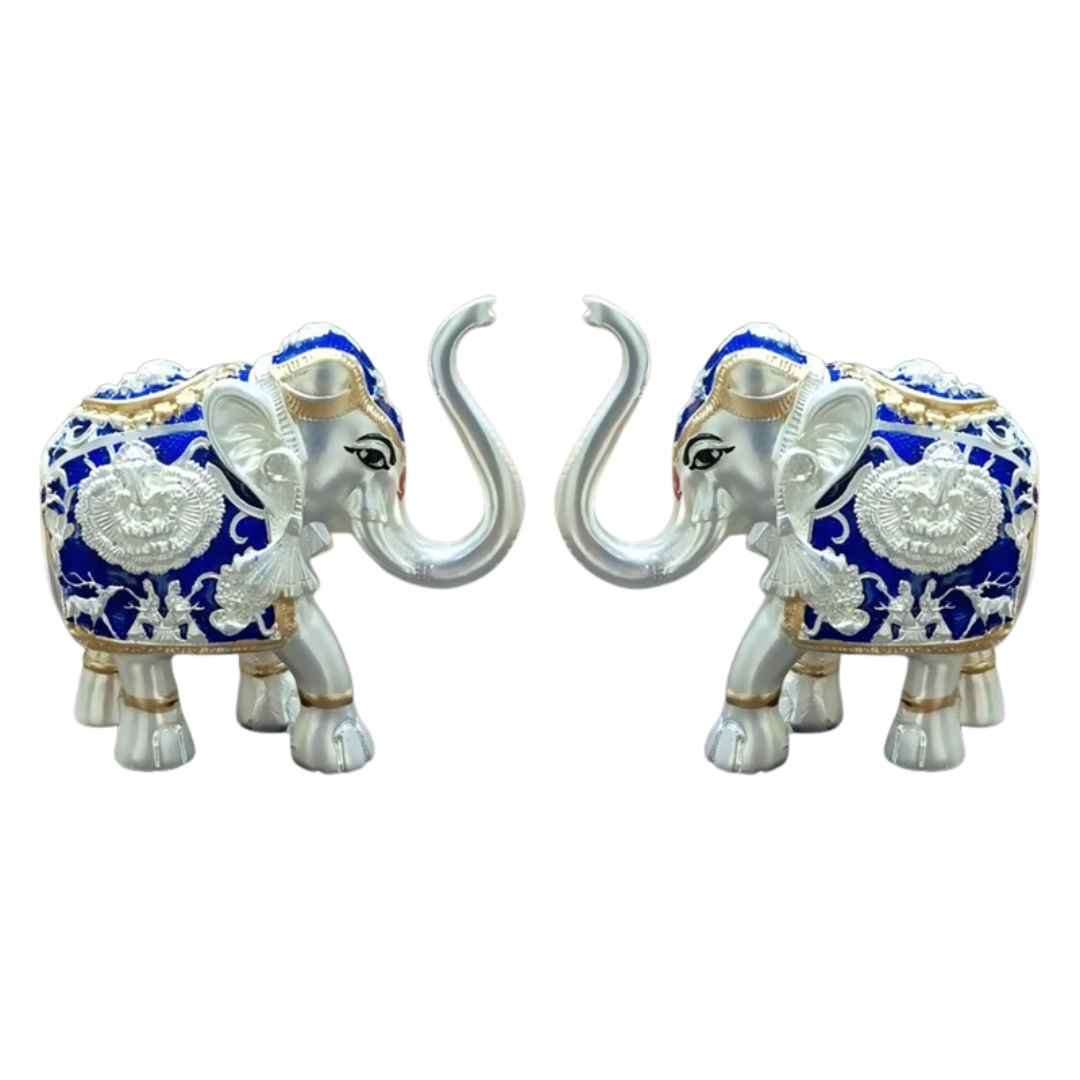 Silver Blue Elephant