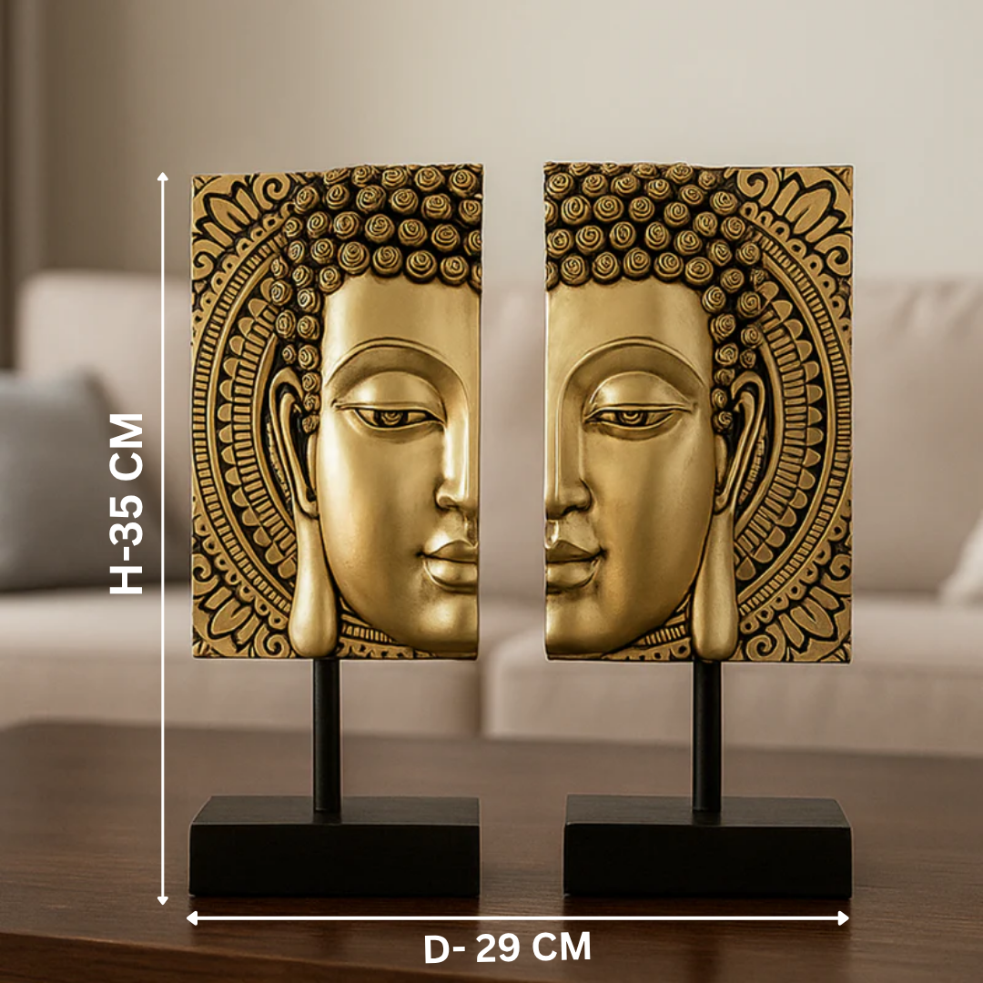 Serenity Buddha Duo Sculpture