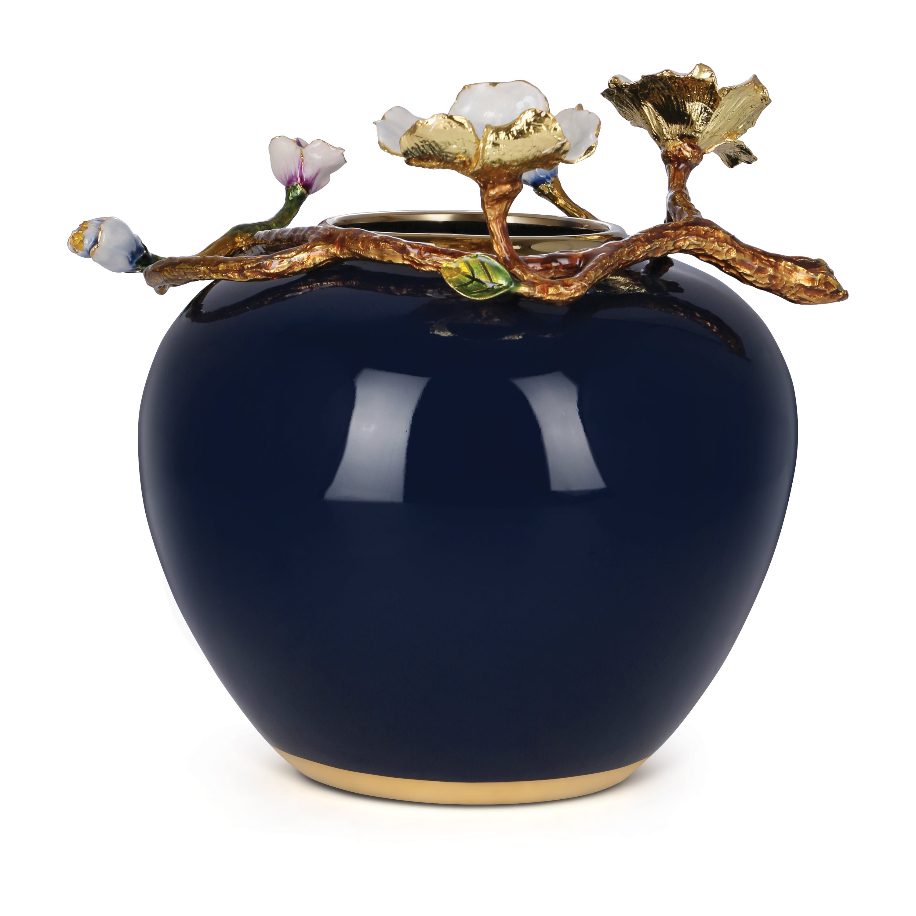 Meraki Blue Desiger Vase (ROUND) (H-24CM)