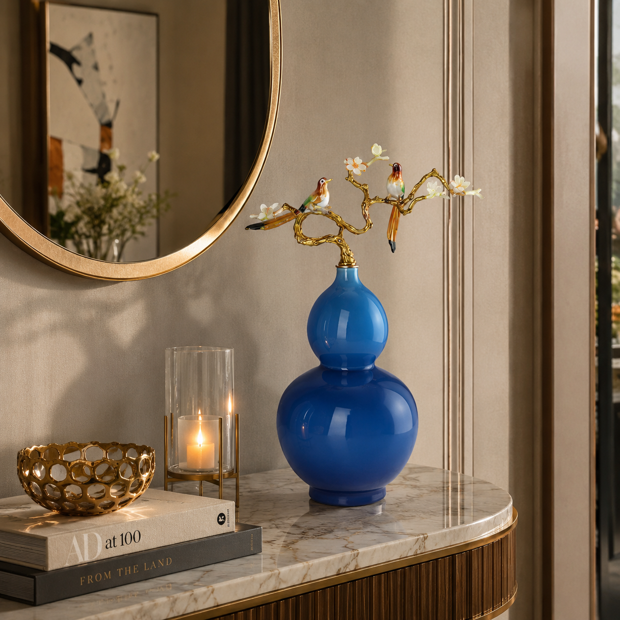 Sapphire Perch Vase