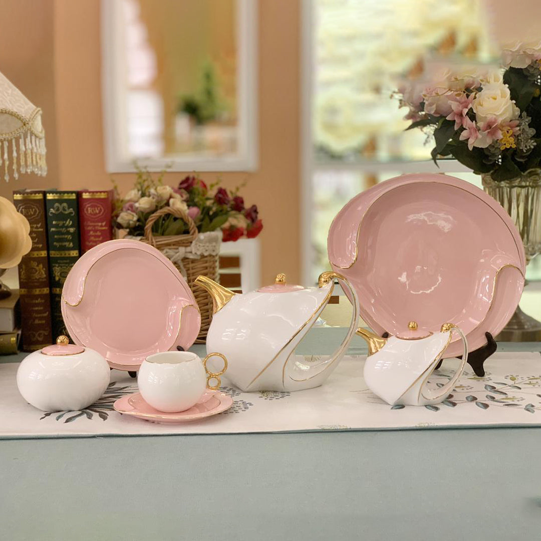 Luxury Tea set Peach