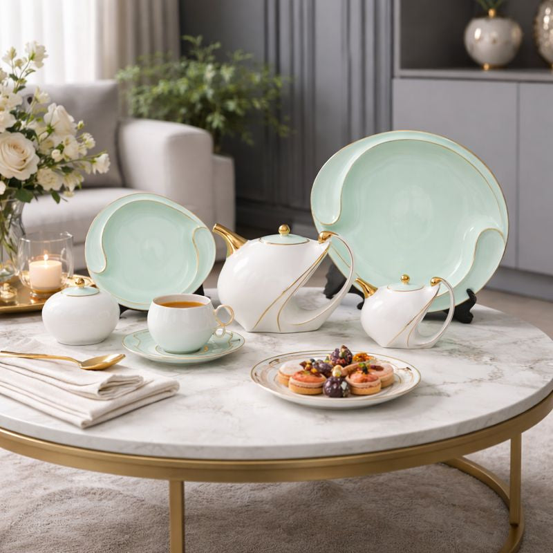 Luxury Tea set Green