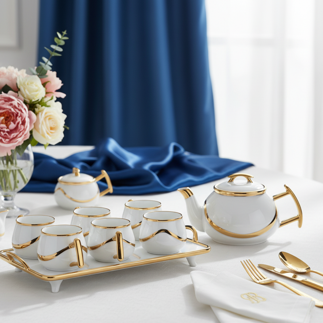Regal Tea Set with Tea Pot and Tray