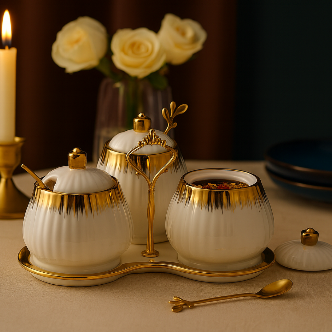 Set of 3 Flavour Pots White