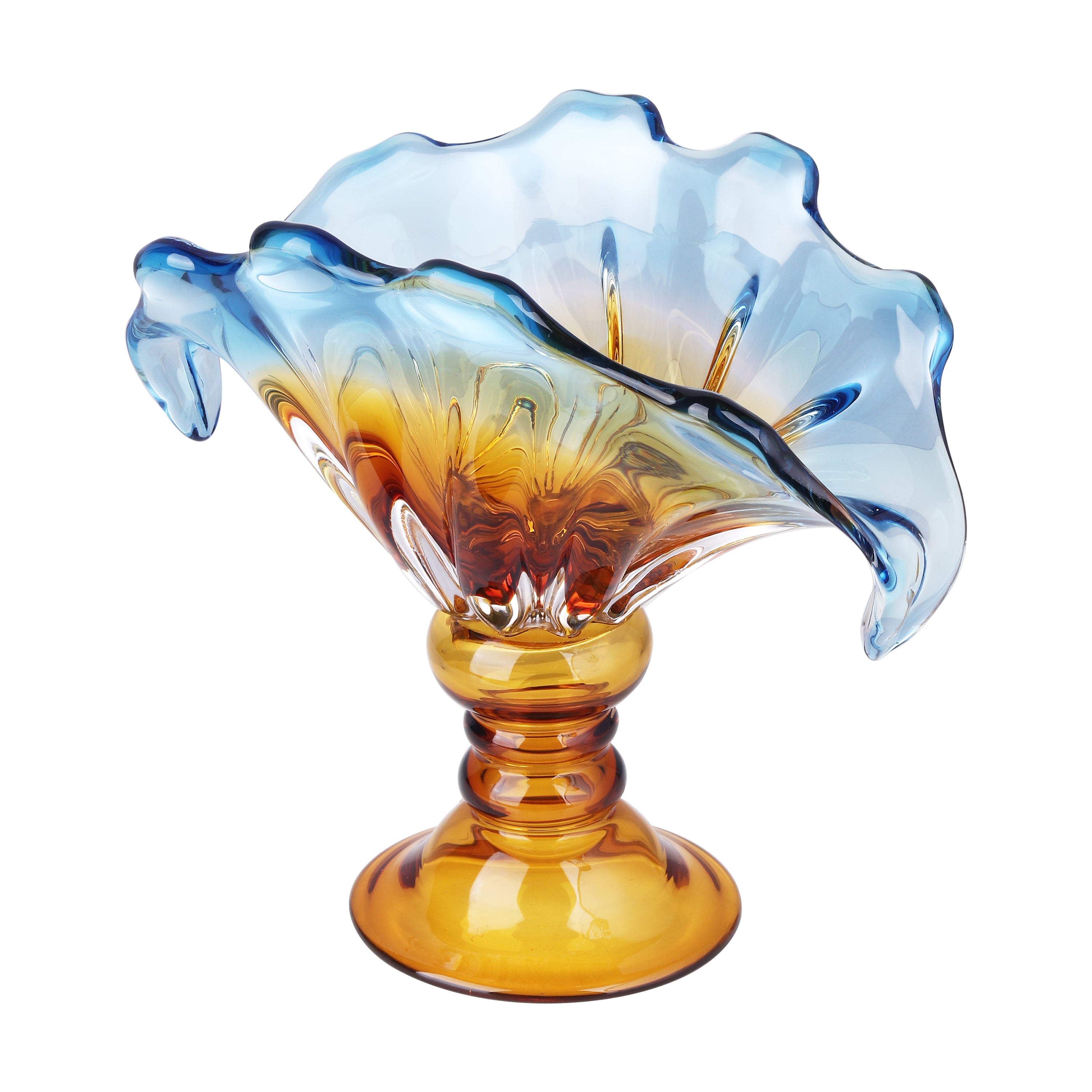 Crystal Wave Pedestal Bowl
