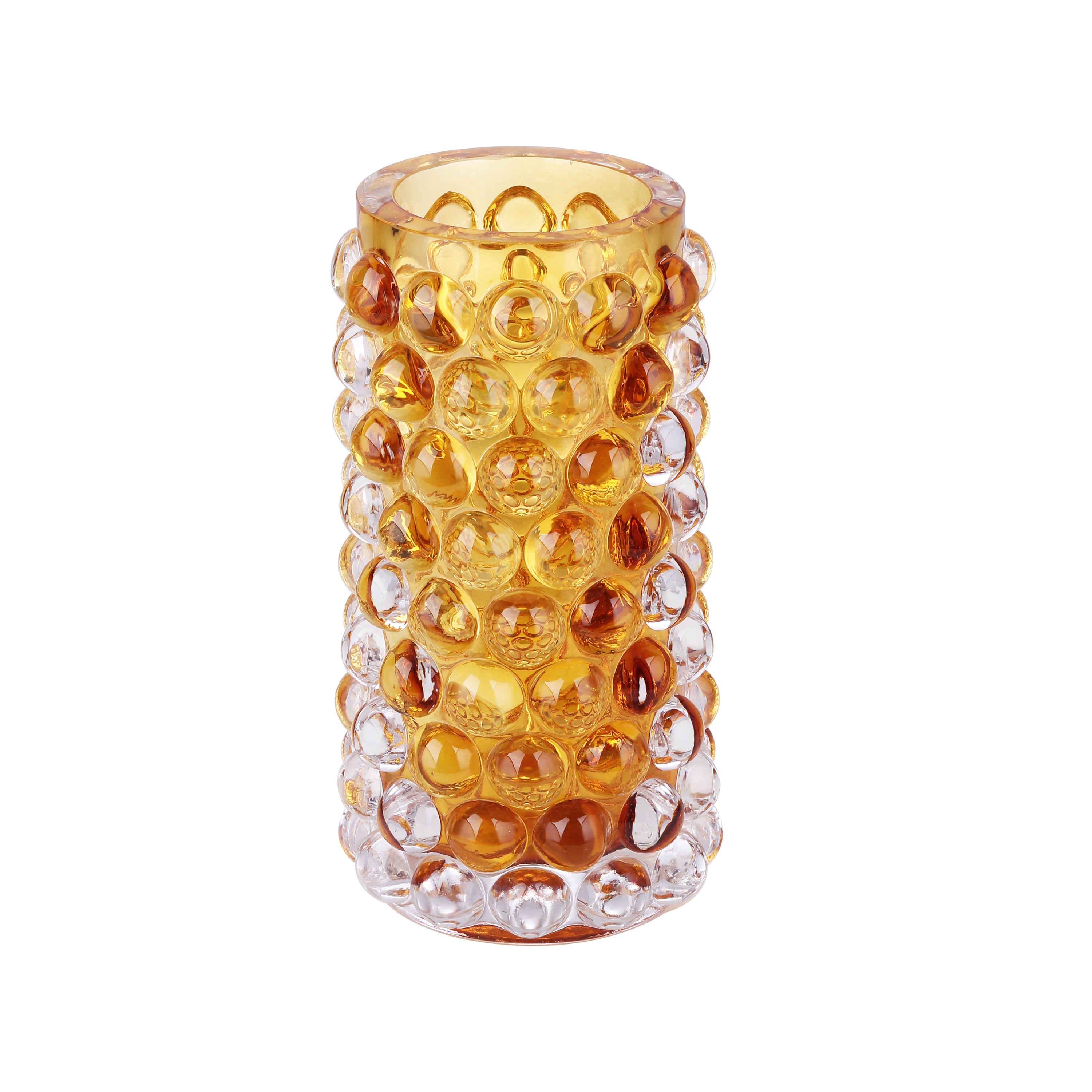 Crystal Golden Honeycomb Vase