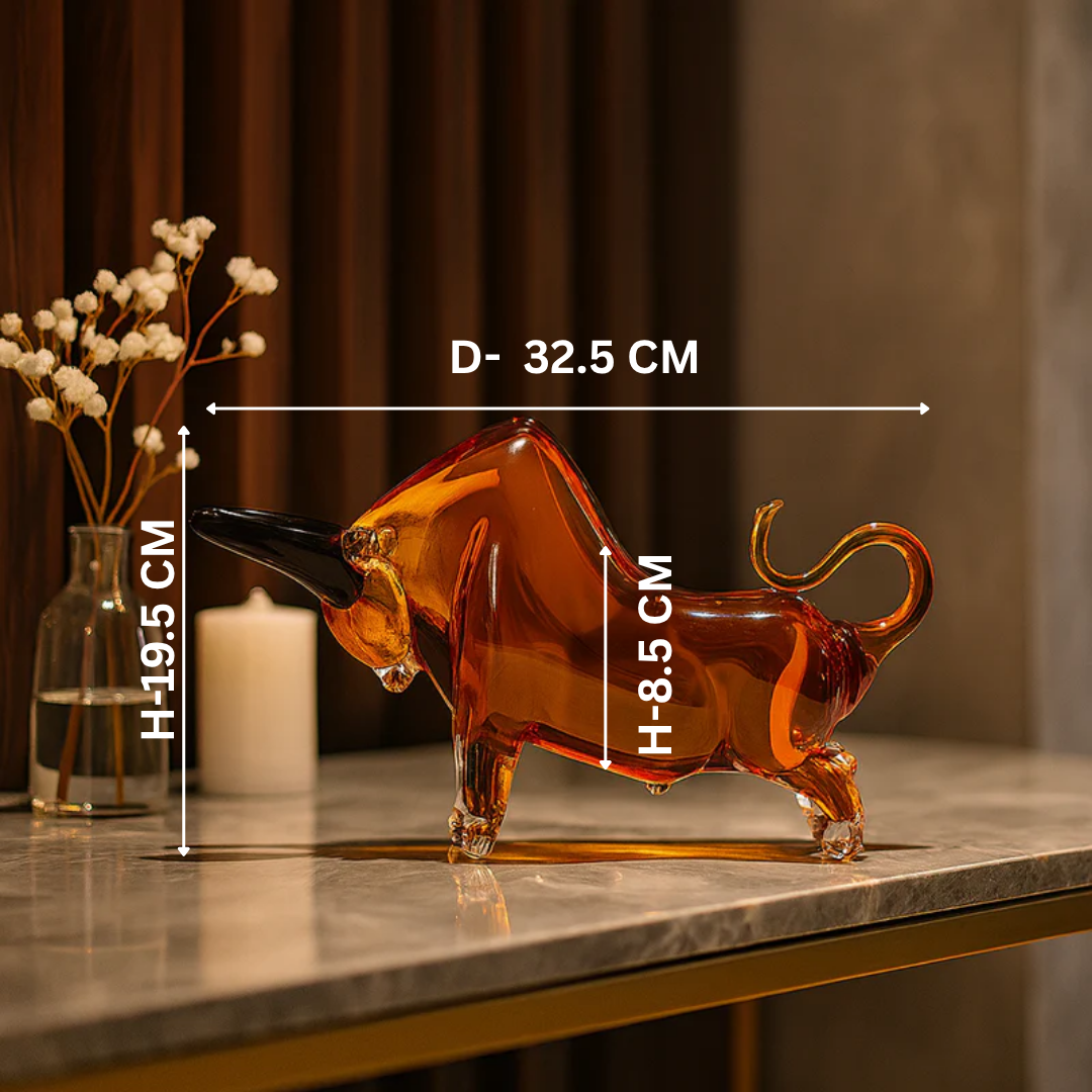 Crystal Onyx Horn Bull
