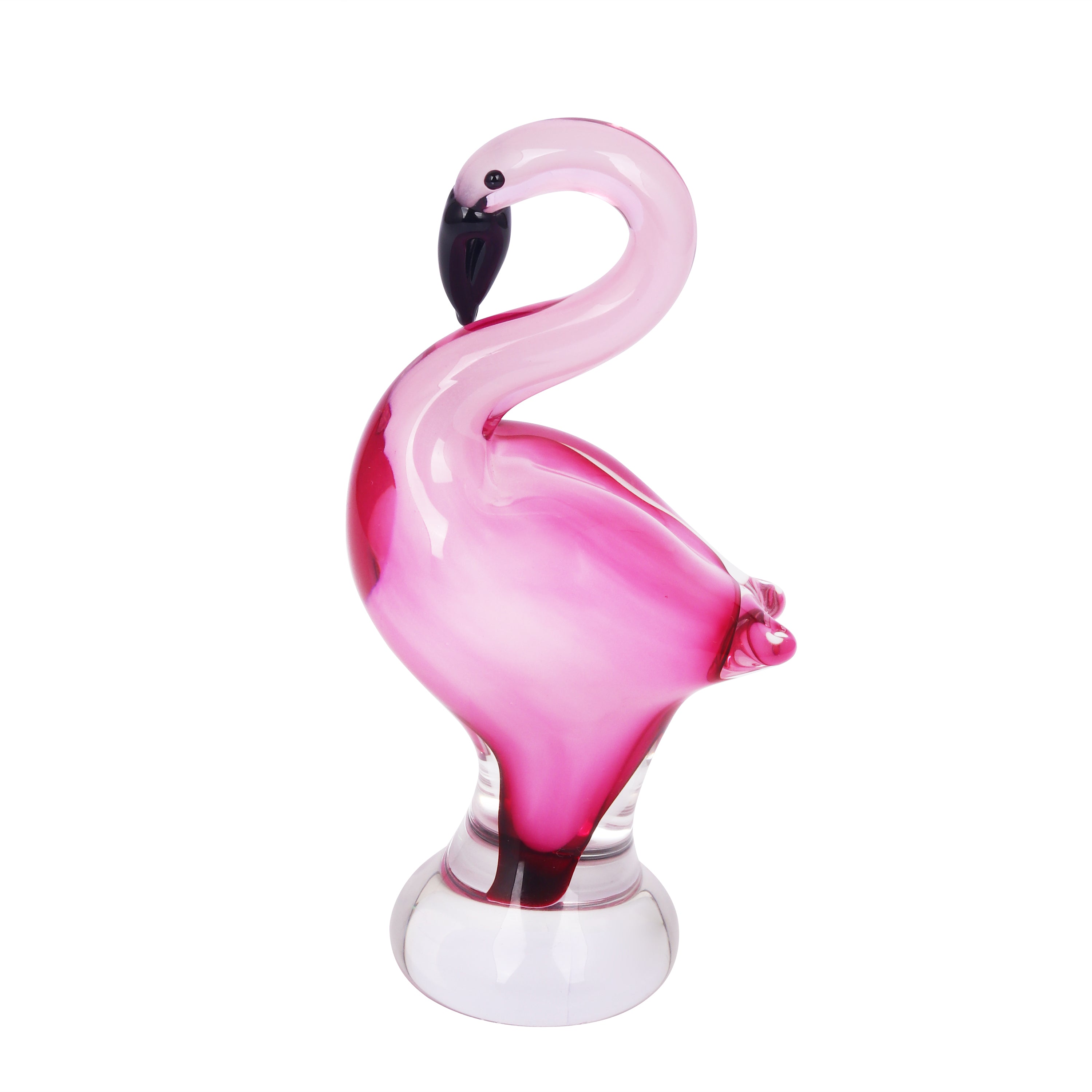 Crystal Standing Flamingo Figurine Pink