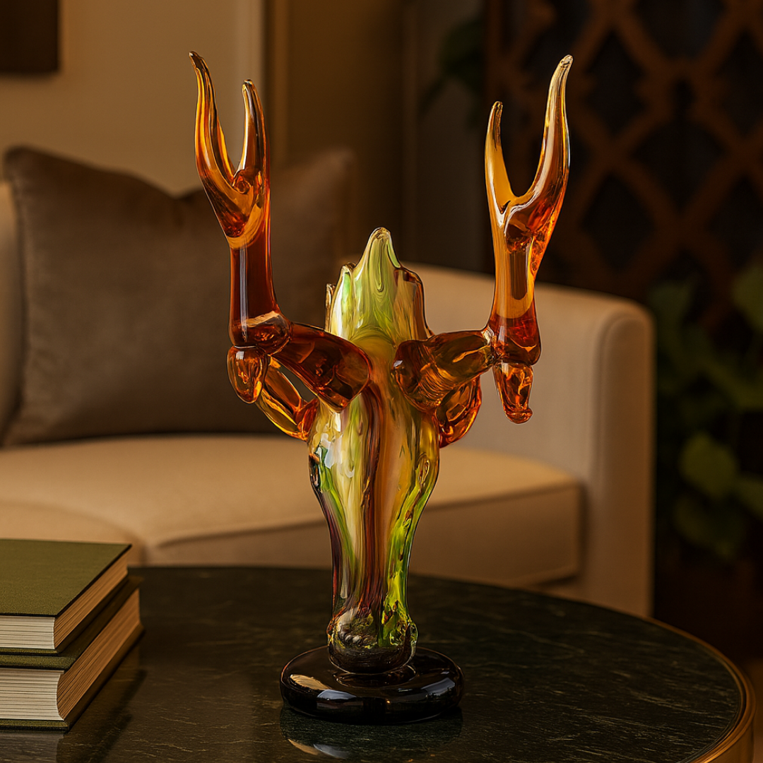 Deer Antler Crystal Vase