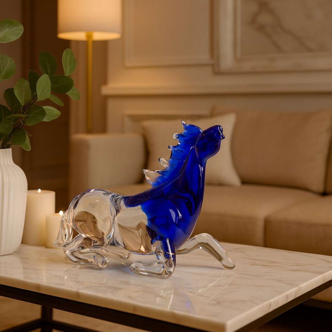 Majestic Crystal Sitting Stallion