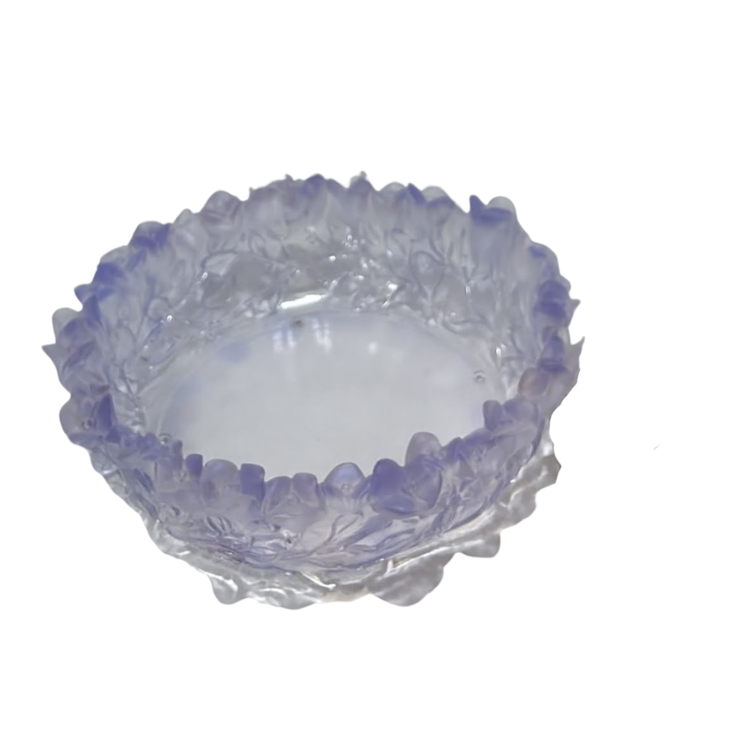 Elegant Frosted Glass Decorative Bowl