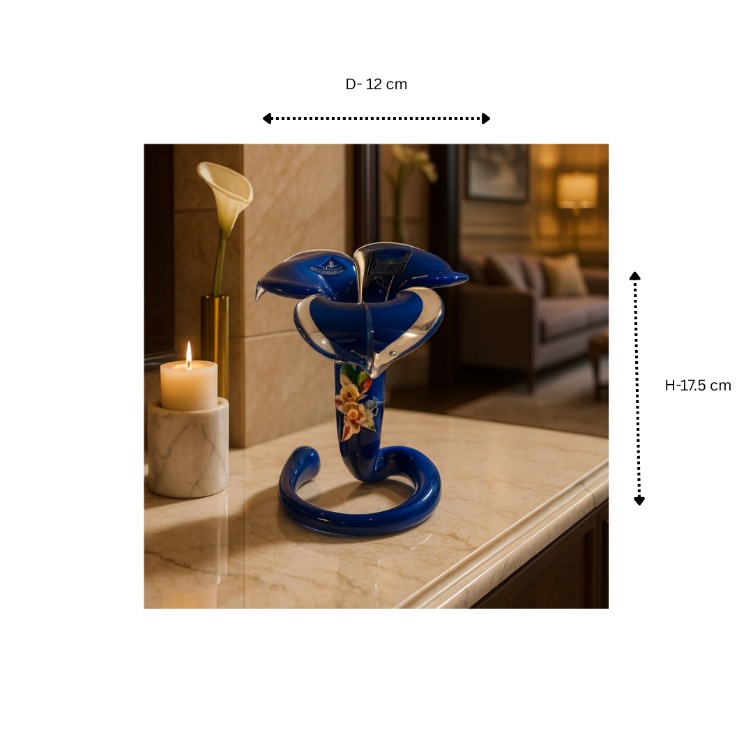 MURANO BLUE LOOP VASE SMALL