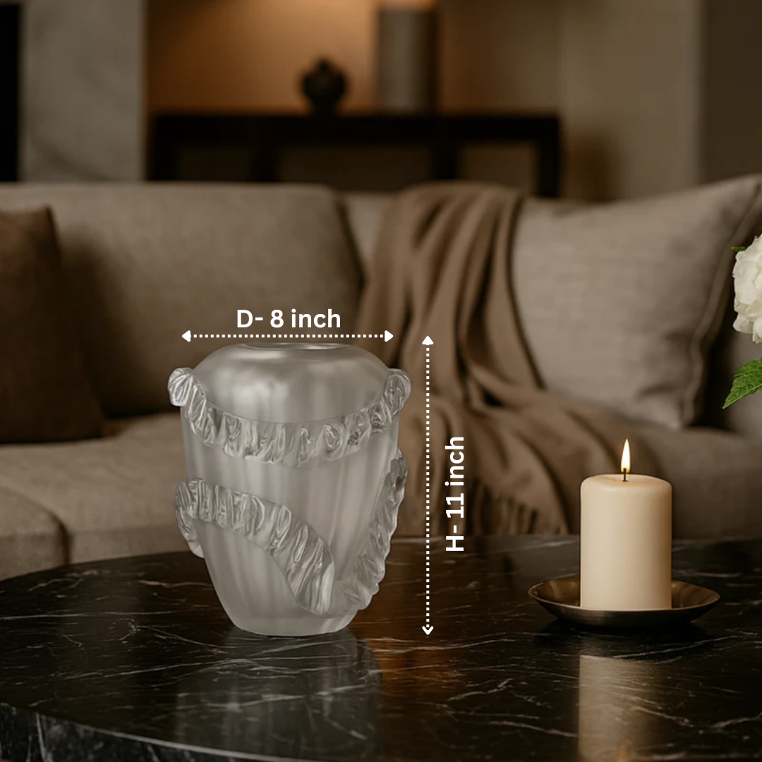 Crystal Whirl Vase Small