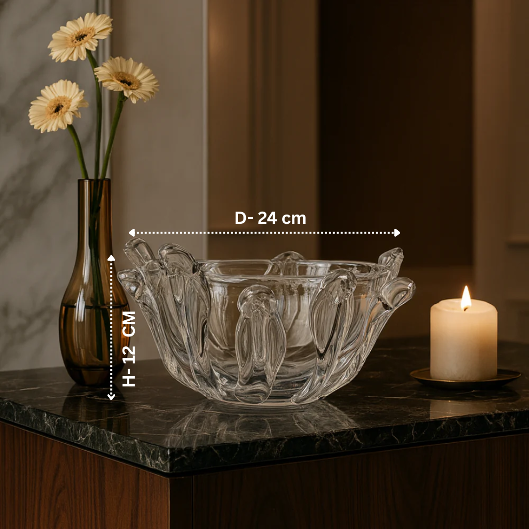 Crystal Swirl Bowl Clear
