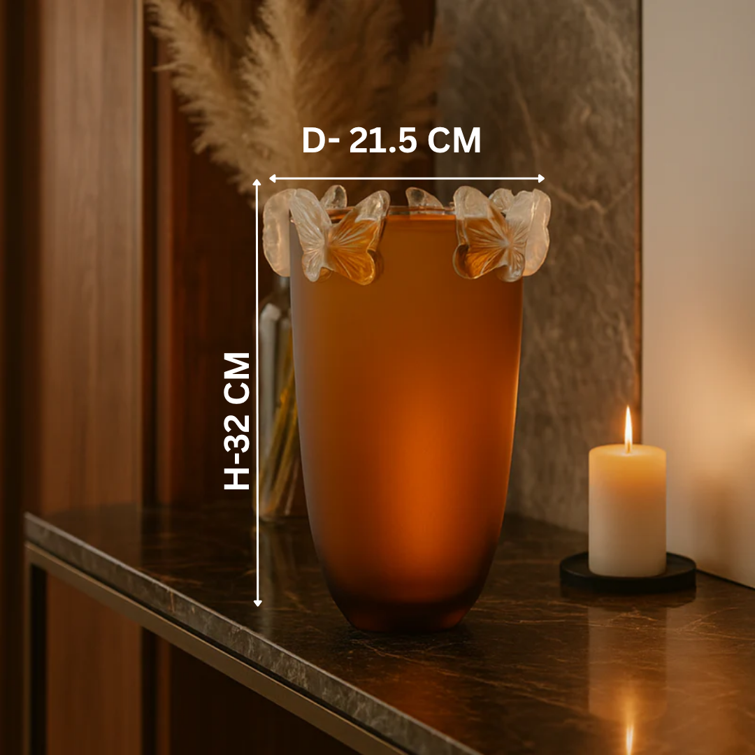 Papillon Amber Vase