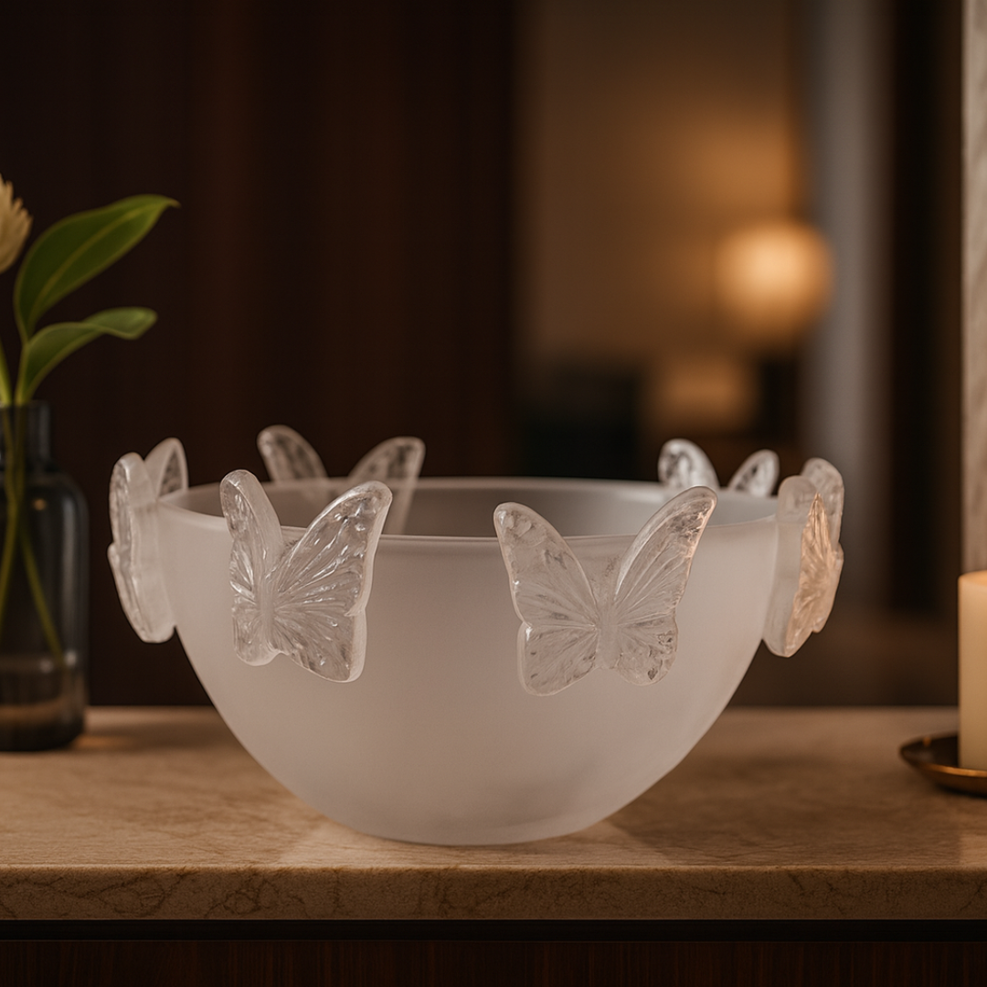 Crystal Butterfly Bowl Clear