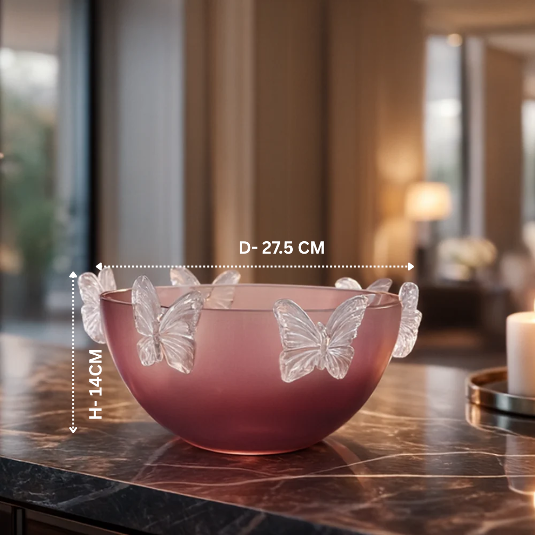 Crystal Butterfly Bowl Purple
