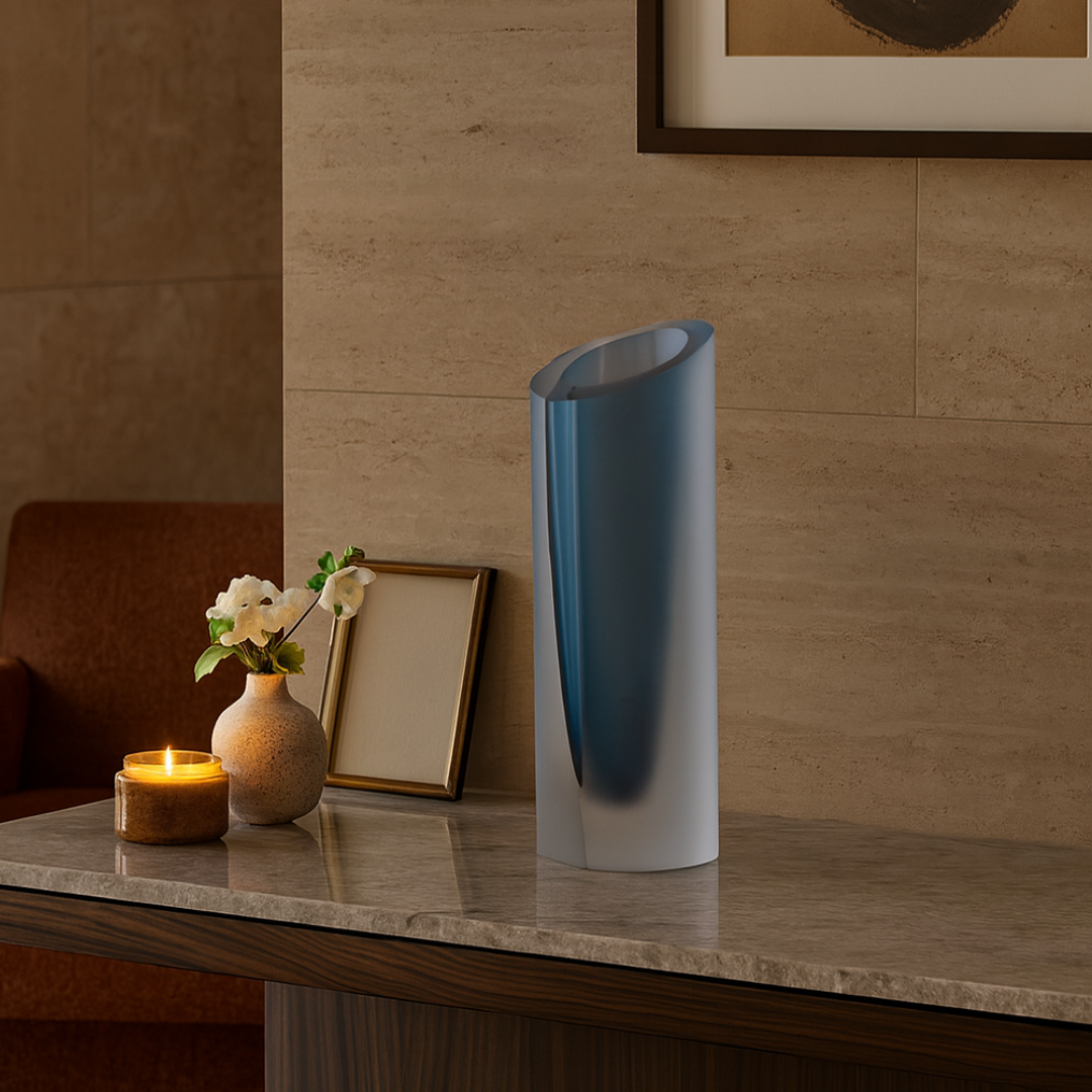 Crystal Mist Vase Blue Small