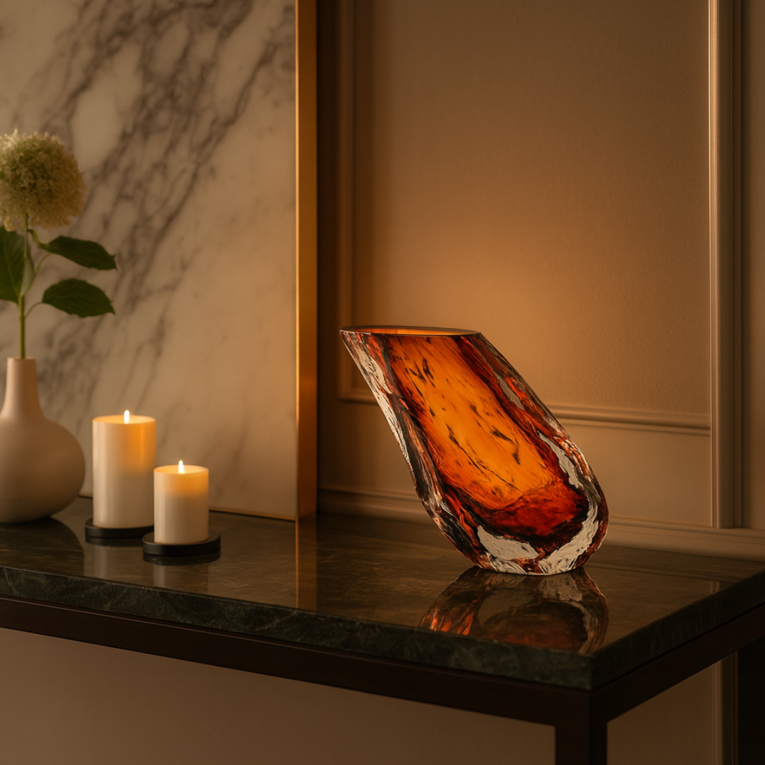 Crystal Flame Vase Small