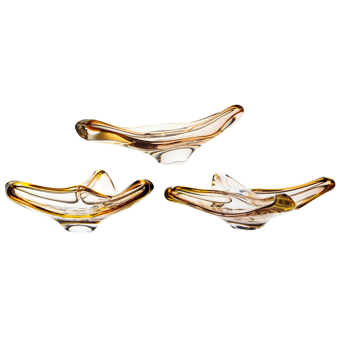 Crystal Triangular Arc Bowl Large